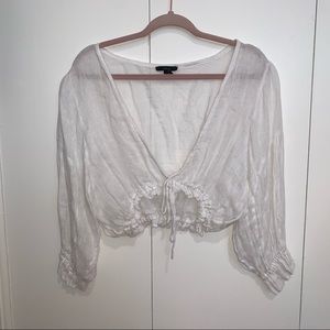 Trois the Label Crop Gauze Cover Up